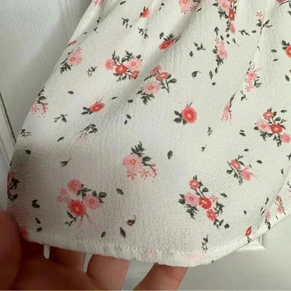 Ardene Peplum Top White/Pink/Red Floral Size Large - Picture 6 of 16